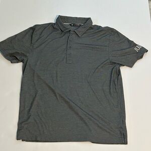 Travis Mathew Men’s Polo Shirt XL Gray Short Sleeve Polo Golf Defect READ